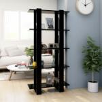 vidaXL Bibliotecă/Separator cameră, negru, 80x30x160 cm, PAL (811566) Biblioteca