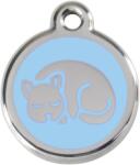 Red Dingo Rozsdamentes cica mintás acél biléta világoskék - falatozoo
