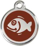 Red Dingo Rozsdamentes hal mintás acél biléta barna - falatozoo