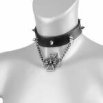 Leather & Steel Fashion Choker Skull Cross - LSF9 63