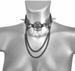 Leather & Steel Fashion Curea multifuncțională pentru gât și ghete Triple Chain Inverted Cross Boot Strap - LSF3 19