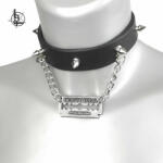 Leather & Steel Fashion Choker Razor blade - LSF9 64