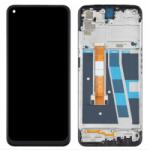  OPPO A52 2020, CPH2061, CPH2069 előlap keret, lcd kijelző és érintőpanel fekete, OEM