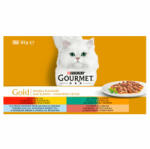 Gourmet 4X85g Duoélmény Szósz M+Cs, Ny+Máj, K+Pu, Hal+Spenót Konzerv - krizsopet