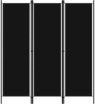 vidaXL Paravan de cameră cu 3 panouri, negru, 150 x 180 cm (320718) - vidaxl