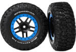 Traxxas Roata Traxxas 2.2 / 3.0", disc SCT Split-Spoke negru-albastru, anvelope KM2 (2) (2WD fata) (TRA5885A)