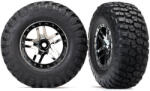 Traxxas Roata Traxxas 2.2/3.0", disc SCT Split-Spoke crom negru, anvelope KM2 (2) (TRA6873T)