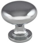 Demos Bútorfogantyú Jota gomb 28mm Fényes Króm Tulip (dem-35003)