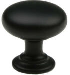 Demos Bútorfogantyú Jota gomb 28mm Matt Fekete Tulip (dem-35005)