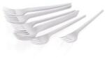  Műanyag villa - Többször használható fehér 50db (KHMU05E)