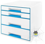 Leitz Irattartó LEITZ Wow Cube 4 fiókos fehér/kék