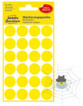 AVERY 3007 öntapadó etikett jelölőpont 18 mm 96 jelölőpont/csomag - sárga