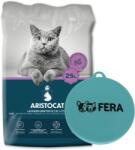 Aristocat Bentonite Plus Nisip pentru litiera pisicilor, din bentonita cu lavanda 25 L + FERA Capac pentru conserve hrana umeda