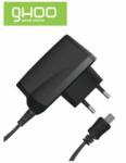 Ghoo hálózati töltő miniUSB, 1A, fekete