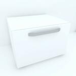 Spectral Mobila Armonia Comoda alba cu o usa cu maner front MDF Alb Mat Comoda
