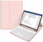 Tech-Protect SC Pen Case and Bluetooth Keyboard - кожен калъф и безжична блутут клавиатура за iPad 9 (2021), iPad 8 (2020), iPad 7 (2019) (розов)
