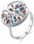 MOISS Eredeti ezüst gyűrű színes cirkónium kövekkel R00021 62 mm