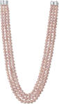 JwL Luxury Pearls Bájos háromsoros nyaklánc valódi rózsaszín folyami gyöngyből JL0671 - vivantis