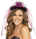  Fekete-Rózsaszín Bride To Be Tiara Fátyollal