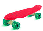 fun pro Mini Cruiser Skateboard Skateboard Trickboard PP Board 100kg LED Wheels PU Hardness: 88A (sk_mc_rd_grn) (sk_mc_rd_grn) Skateboard