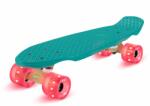 fun pro Mini Cruiser Skateboard Skateboard Trickboard PP Board 100kg LED Wheels PU Hardness: 88A (sk_mc_grn_pnk) (sk_mc_grn_pnk) Skateboard
