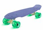 fun pro Mini Cruiser Skateboard Skateboard Trickboard PP Board 100kg LED Wheels PU Hardness: 88A (sk_mc_bl_grn) (sk_mc_bl_grn) Skateboard