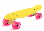 fun pro Mini Cruiser Skateboard Skateboard Trickboard PP Board 100kg LED Wheels PU Hardness: 88A (sk_mc_yllw_prpl) (sk_mc_yllw_prpl) Skateboard