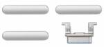 Apple iPhone 8, SE (2020), SE (2022) - Hangerő + Bekapcsolás + Néma Üzemmód Gombok Szett (Silver, White), Silver