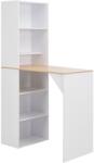vidaXL Masă de bar cu dulap, alb, 115 x 59 x 200 cm (280230) - maryon