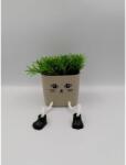 InArt Ghiveci cu plante decorative din plastic 12cm Pisica (HCTA02156-pisica)