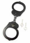 Mister B Cuff Double Lock with Hoop Black
