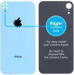 Apple iPhone XR - Sticlă Carcasă Spate cu Orificiu Mărit pentru Cameră (Blue), Blue