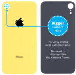 Apple iPhone XR - Sticlă Carcasă Spate cu Orificiu Mărit pentru Cameră (Yellow), Yellow