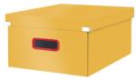 LEITZ Cutie depozitare LEITZ Cosy Click & Store, carton laminat, pliabila, cu capac si maner, 36x20x48 cm, galben chihlimbar (L-53490019)