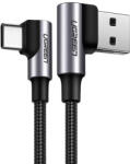UGREEN US176 USB-C - USB-A derékszögű kábel 3A 2m - fekete