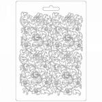  Öntőforma lágy PVC A5 - Virágok és levelek 36761/ A522 (36761/ A522)