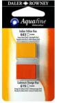 Daler-Rowney Set 2 culori acuarela godete Aquafine Daler Rowney, Indian Yellow Hue & Cadmium Orange Hue