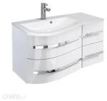 Roltechnik OPAL Fürdőszoba szekrény 90 cm méretben fényes fehér színben 900x500x440 balos (mosdó nélkül) (OR30-SD4S-90-1-L)