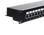 NETRACK patchpanel 19'' 24 ports cat. 6 FTP LSA, with shelf (104-07) - pcone