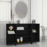 vidaXL Servantă, negru, 120x30x75 cm, PAL (809621) Comoda