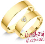  5sl3.3b Klasszikus Karikagyűrű Gyémánt Kövekkel (5sl3.3b)