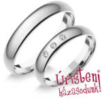  4fd3.3b Klasszikus Karikagyűrű Gyémánt Kövekkel (4fd3.3b)