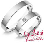  4fl1b Klasszikus Karikagyűrű Gyémánt Kővel (4fl1b)