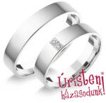  4fl2b Klasszikus Karikagyűrű Gyémánt Kövekkel (4fl2b)