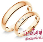  4rd3b Klasszikus Karikagyűrű Gyémánt Kövekkel (4rd3b)