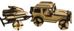 3D puzzle fa játék autó Jeep jetski-vel