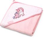 BabyOno Towel Bamboo prosop de baie cu glugă din bambus Pink 100x100 cm