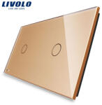 Livolo Panou intrerupator tactil Livolo 2x simplu (VL-P701/01-4A)