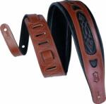 Levy's Rebel Leathers Walnut Embroidered Curea de chitară