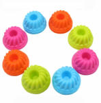 adHoreca Set 12 Forme Silicon Briose - 4 Culori - Muffins Perfecte (ADSF-027) Forma prajituri si ustensile pentru gatit